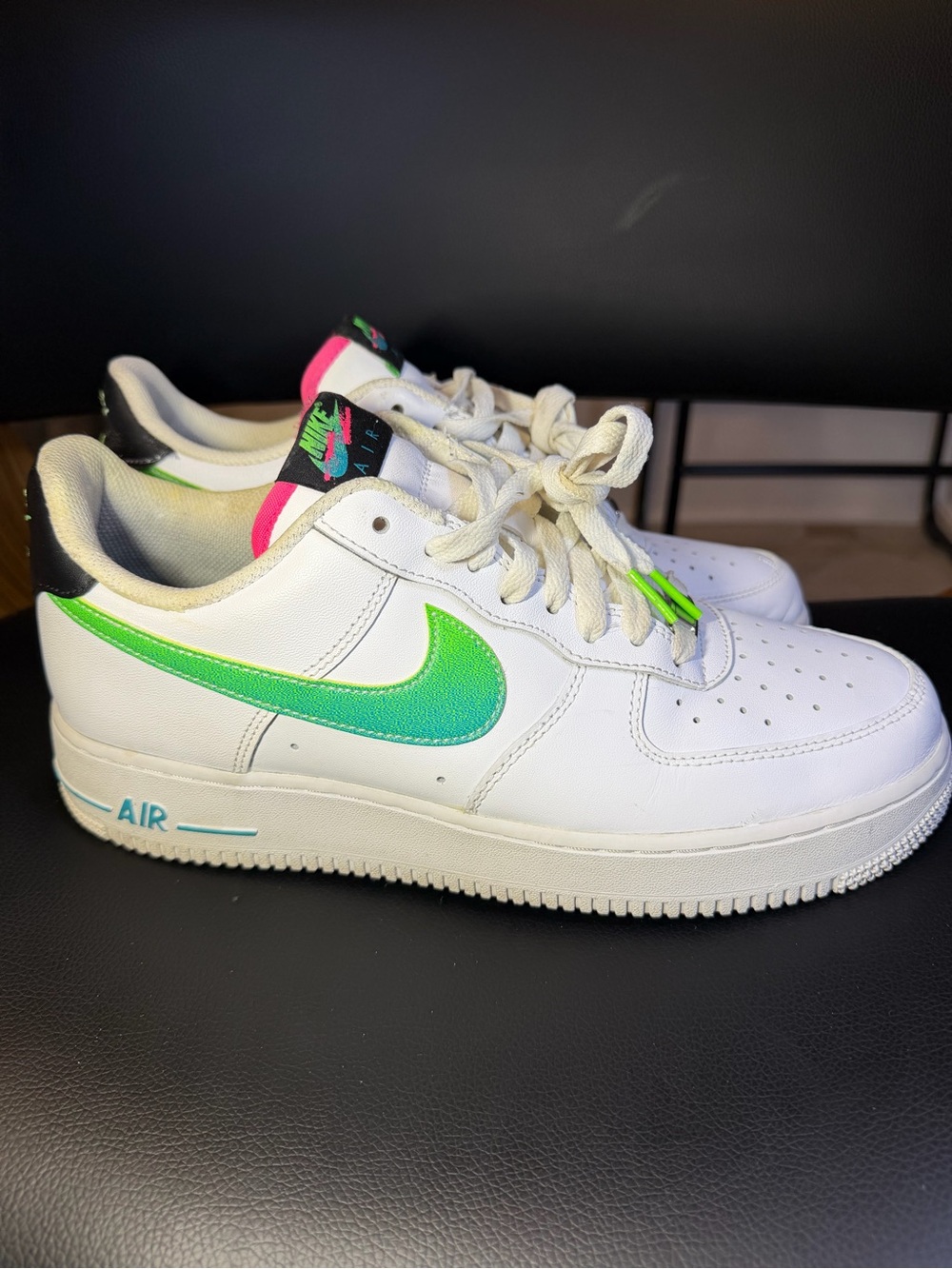 Nike Air Force 1 Low '07 LV8 White Aquamarine Green Men Size 9 DJ5148-100